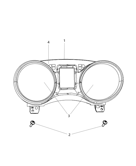 Cluster Instrument Panel Diagram for 68249000AA