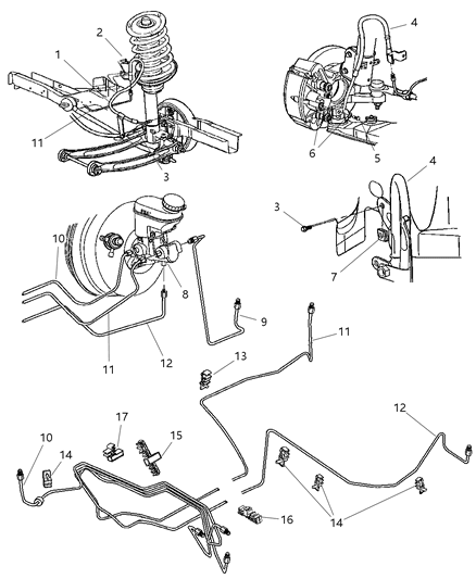 Hose Brake Diagram for V1129803AA
