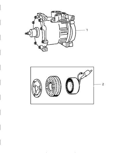 Compressor A/C With Clutch Diagram for 55055540AC