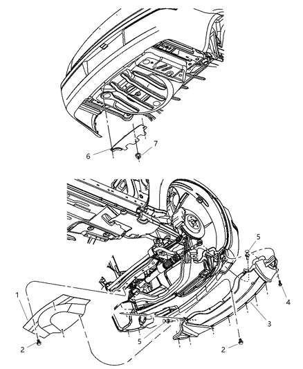 Belly Pan Front Diagram for 4806104AD