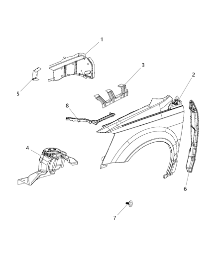 1984 Dodge Colt Tower Package Front Suspension Diagram for 5109297AB