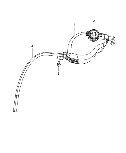 2015 Dodge Journey Hose Coolant Bottle Return Diagram for 55111232AE