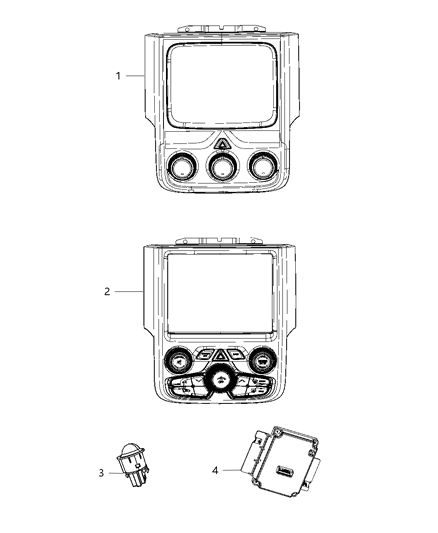 2016 Ram 3500 Module A/C And Heater Diagram for 68268187AA