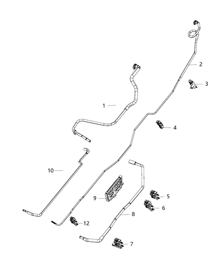 2008 Jeep Patriot Clip Fuel Bundle Diagram for 68223758AA