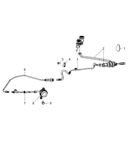 1992 Chrysler Town & Country Actuator Hydraulic Clutch Diagram for 5273431AA