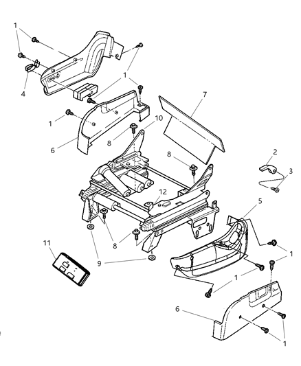 2021 Dodge Charger Shield Side Seat Diagram for UE231J3AA