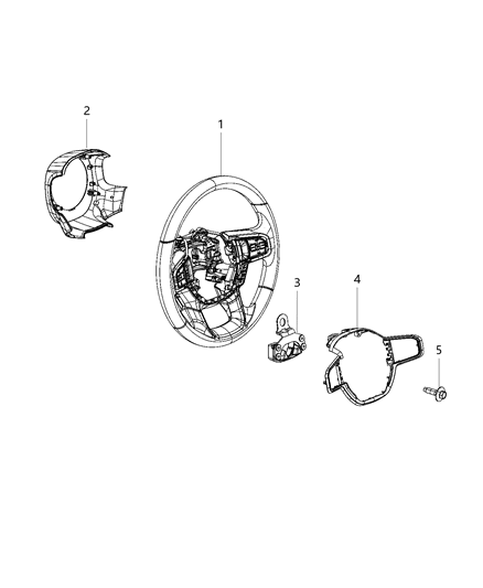 2019 Ram 3500 Wheel Steering Diagram for 6WR752N8AA