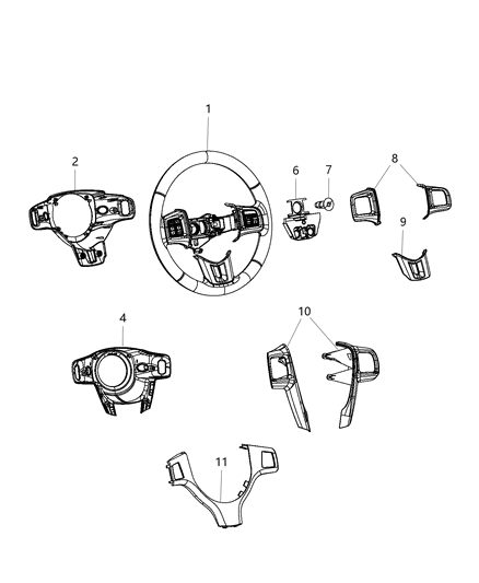 Wheel Steering Diagram for 1RU63DX9AH