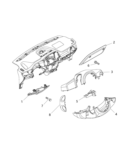 2018 Ram ProMaster City Shroud Steering Column Upper Diagram for 6SB95LXHAA