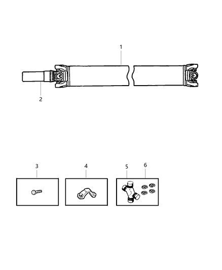 1999 Dodge Ram 1500 Package, Front Universal Joint Diagram for 4882690