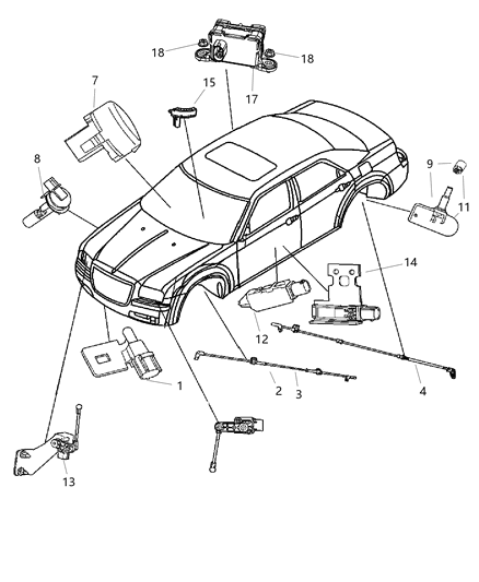 Sensor Anti-Lock Brakes Diagram for 4779244AC
