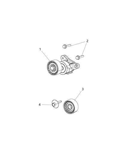 2020 Jeep Compass Tensioner Belt Diagram for 4627742AA