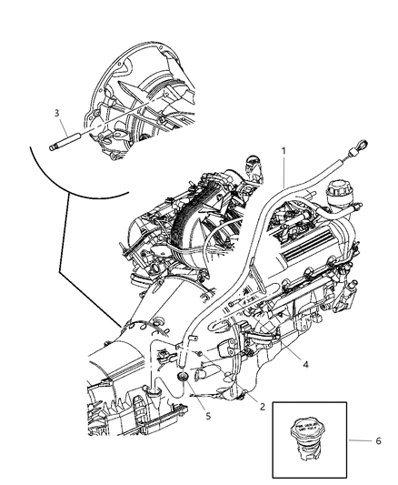 1996 Jeep Grand Cherokee Tube Transmission Oil Filler Diagram for 5037752AC