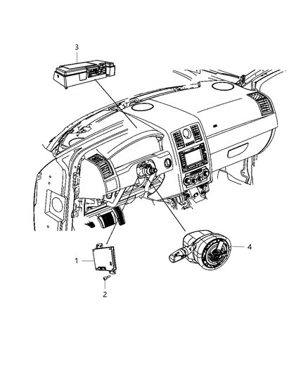 1995 Dodge B1500 Receiver Passive Entry Diagram for 68065943AF