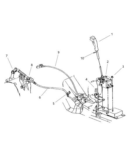 Shifter Transmission Diagram for 4668275AE