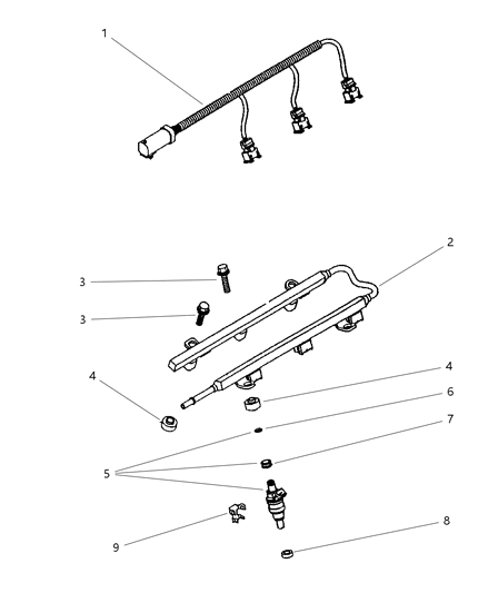 Support, Fuel Injector Diagram for MD329566