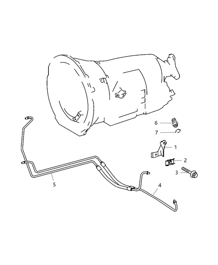 Tube And Hose Oil Cooler Diagram for 68006237AA