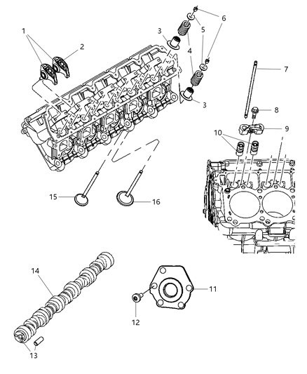 Spring Valve Diagram for 5037720AA