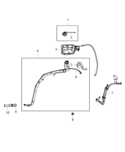 2003 Dodge Caravan Tube Fuel Filler Diagram for 4578993AF