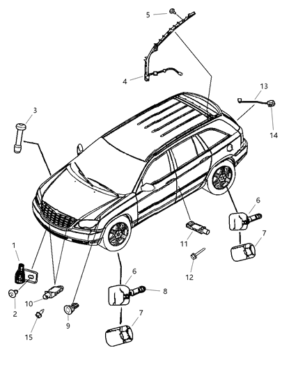 Sensor Air Bag Diagram for 4896023AA
