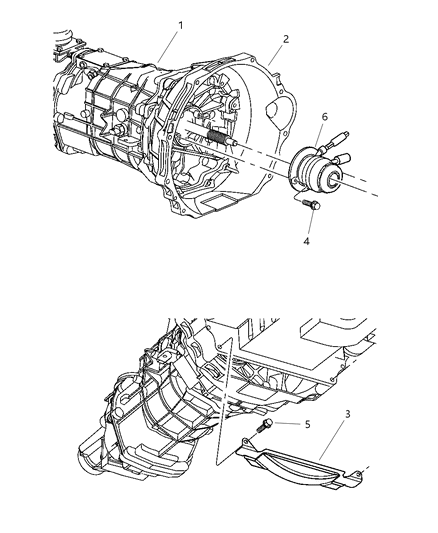 1988 Jeep Wagoneer Cylinder Clutch Slave Diagram for 5037357AB