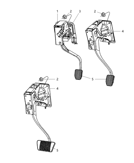 1988 Dodge W100 Pad Pedal Diagram for 68020438AA