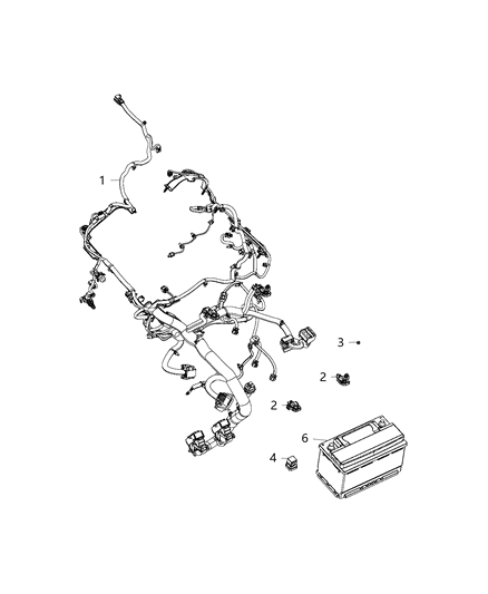 2017 Dodge Grand Caravan Wiring Engine Diagram for 68236867AE