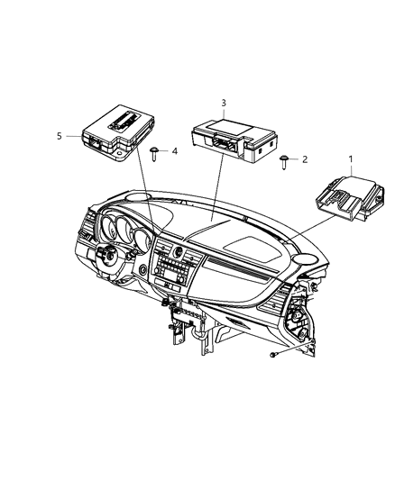 1987 Dodge W100 Telematics External Module for Non-Premium Radios Diagram for 5091961AA