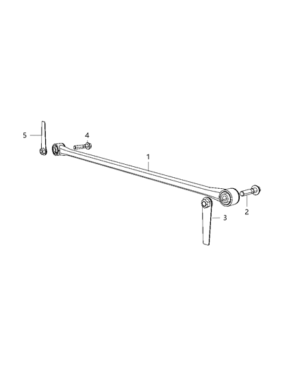2002 Jeep Liberty Track Bar Rear Diagram for 52855802AC