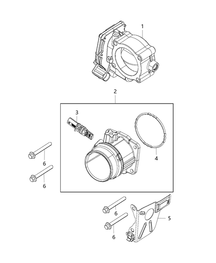 Valve Intake Throttle Diagram for 68147613AA