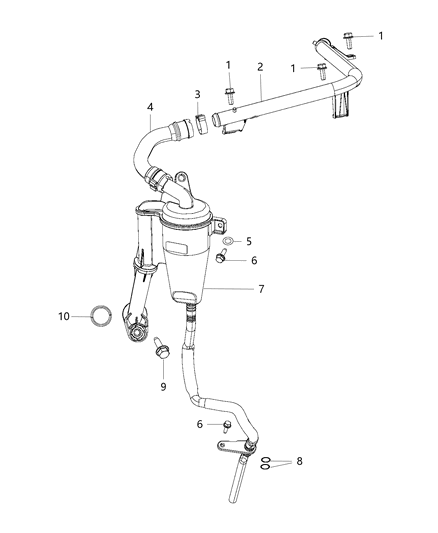 2018 Dodge Charger Sleeve Diagram for 68142380AA
