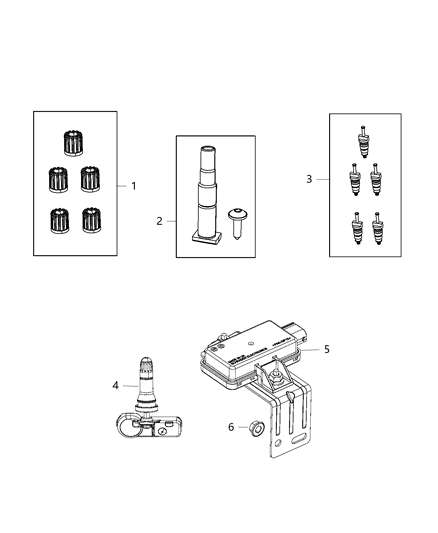 Module Tire Pressure Monitoring Diagram for 68260735AC