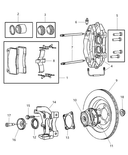 1988 Jeep Wagoneer Rotor Brake Diagram for 5181463AB