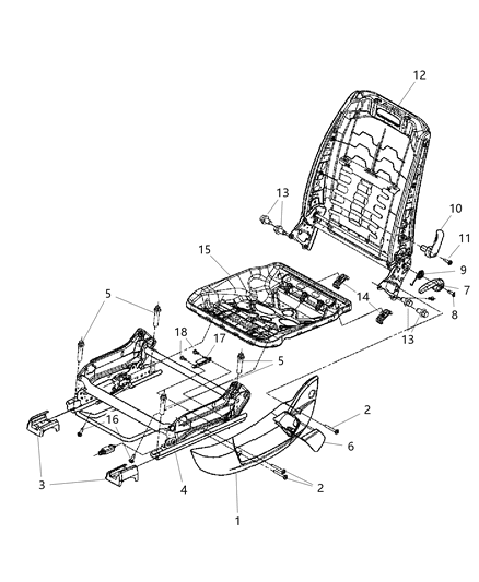 Cover Track Front Diagram for 1AW761DVAA