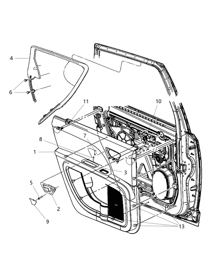 2001 Chrysler Town & Country Seal Diagram for 68045837AA