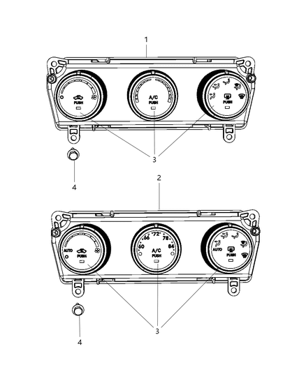Control A/C And Heater Diagram for 55111278AD