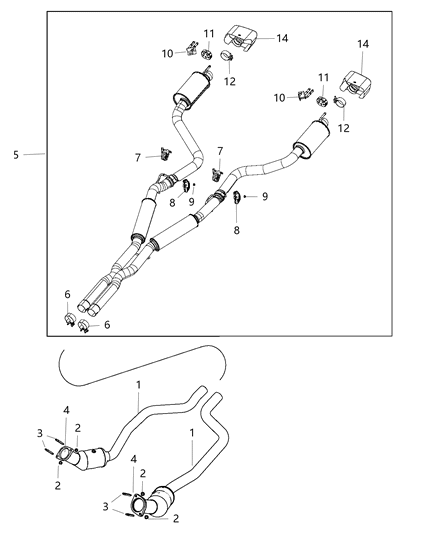 Nut Flange Lock M5X0.8 Diagram for 6106312AA