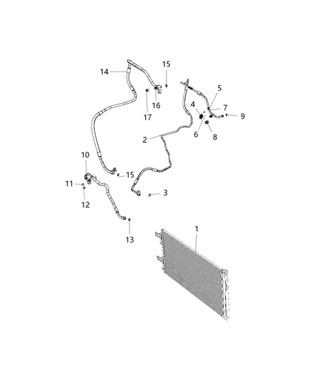 Line A/C Liquid Diagram for 68161106AC