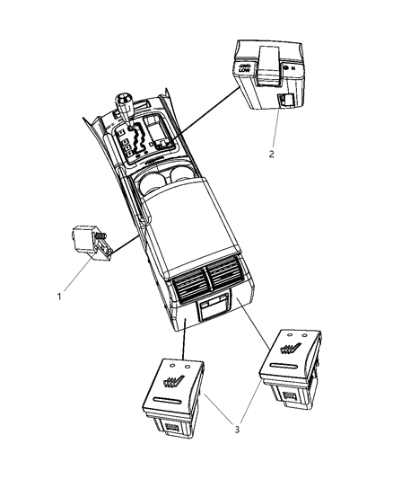 Switch Transfer Case Diagram for 56046233AC
