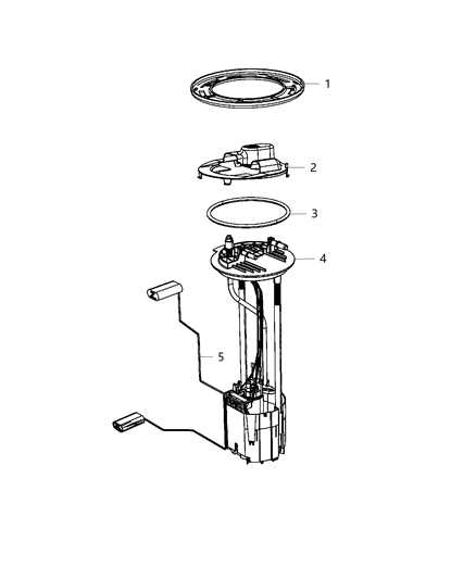 2007 Dodge Sprinter 2500 Module Kit Fuel Pump/Level Unit: Pump, Unit, O-Ring Diagram for 4560227AB