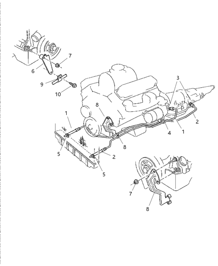 2023 Ram 3500 Tube And Hose Oil Cooler Diagram for 52028646AD