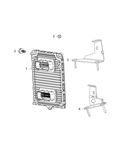 Module Engine Controller Diagram for 68434924AA