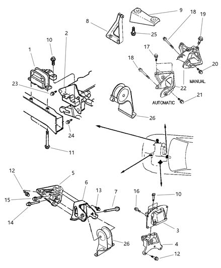 Screw W/Washer, Strut To Block, M12X1.75X30 Diagram for 6100344