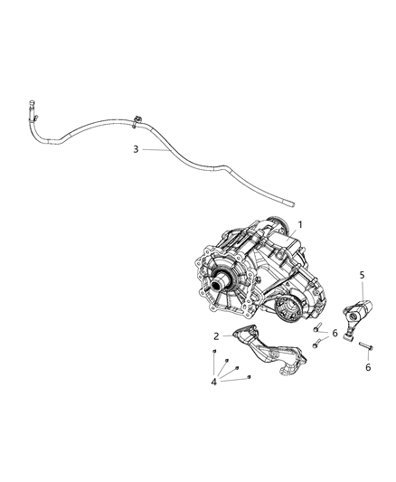 2003 Chrysler PT Cruiser Transfer Case Diagram for 68370968AB