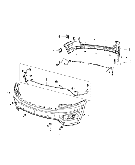 2021 Jeep Wrangler Sensor Blind Spot Detection Diagram for 68265570AF