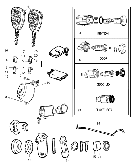 Key Blank With Transmitter Diagram for 5175786AA
