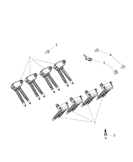 1987 Chrysler LeBaron Screw & Washer Hex Head M6X1.00X24.75 Ignition Coil Diagram for 6508513AA