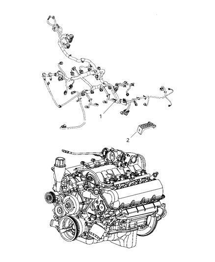 Wiring Engine Diagram for 68088875AA