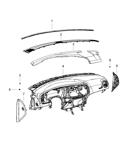 Panel Instrument Panel Diagram for 6ED44DX9AC