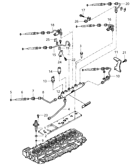 1991 Chrysler Imperial Tube Fuel Diagram for 5086870AA